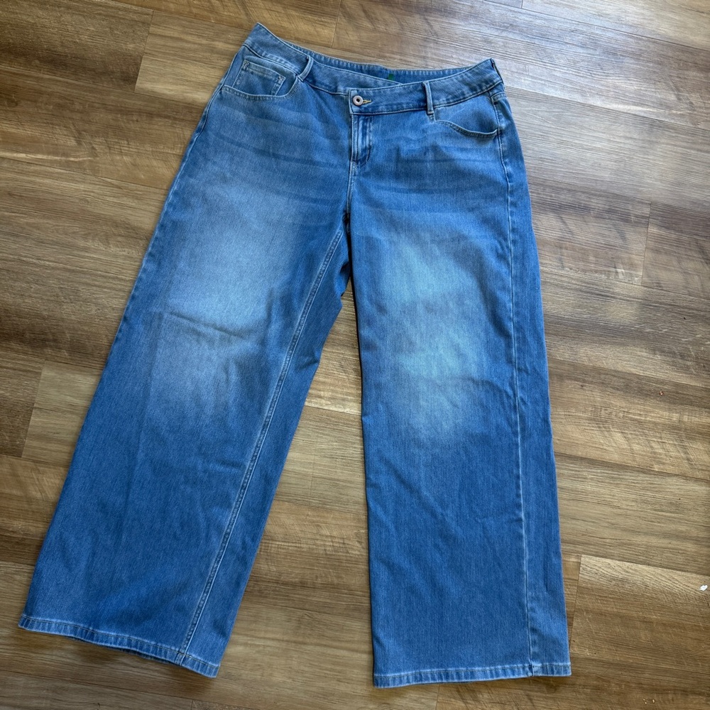 Halara Flex Asymmetric Baggy Wide Leg Denim Casual Jean